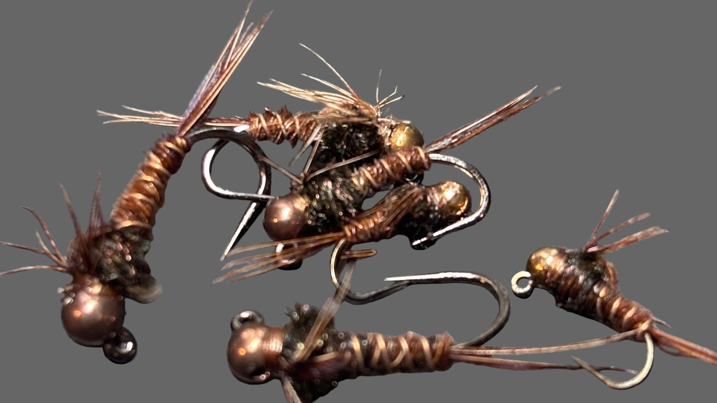 12 Pheasant Tails Tungsten Bead